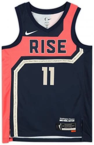 Camiseta deportiva firmada por Elena Delle Donne Mystic Navy Rebel Edition con top WNBA 25 piezas Foto 4 de 4