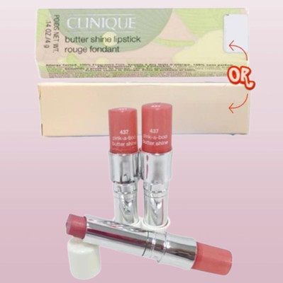 BUTTER SHINE BY CLINIQUE 437 PINK-A-BOO LIPSTICK 0.14 OZ LOT OF 3