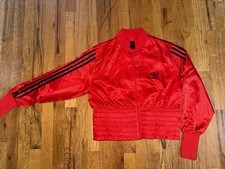 RARE Vintage Adidas Satin Jacket 80s Glanz D4...