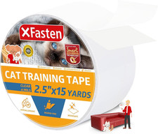 Anti-Scratch Cat Training Tape, Clear, 2.5-Inches X 15 Yards Single Roll , Door