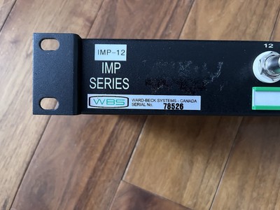 WBS IMP12 Ward Beck Impedance Transformer Panel 12 XLR Female to BNC 1RU