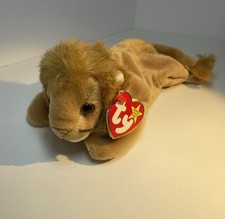 Ty Beanie Baby - ROARY the Lion Retired Rare Stuffed Animal Toy MINT