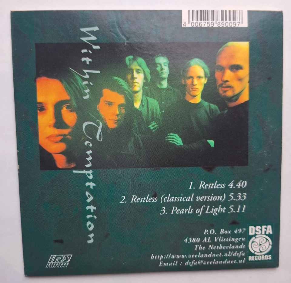 Within Temptation – Restless CD Single 1997 DSFA Cardsleeve Rare First Press - Bild 3 von 3