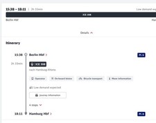 Bahn ICE Mitfahrt 17.12. Berlin -  Hamburg mit BC25