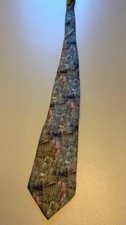 Stonehenge 100% Silk Wall Street Themed Tie Made in USA