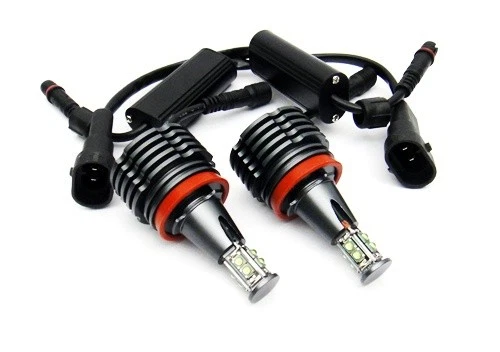 LED 80W Angel Eye Halo Light H8 For BMW E90 E92 E82 E60 E84 E70 X5 E71 X6 Amber - Image 2 of 4