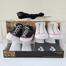Converse All Star NEW 4-Pack Infant Booties Socks Size 0-6 Months NIB Gift Box