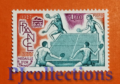 B396- FRANKREICH - FRANKREICH 1977 FRANZÖSISCHER TISCHTENNISVERBAND Fr. 1,10 postfrisch
