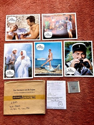 Der Gendarm von St. Tropez Aushangfotos 5 Stck. EA 1966,  Louis De Funes, Dia