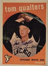 1959 TOPPS Tom Qualters Auto Card #341 Chicago White Sox Vintage Baseball Signed