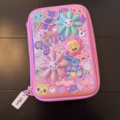Smiggle Pencil Case Slipper Zipper Pink