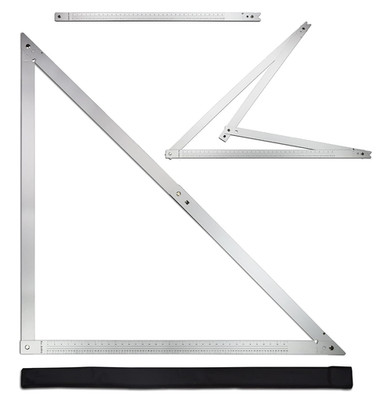 48 Aluminum Folding Square | Adjustable 45° & 90° Angles for Framing/Roofing/Sta