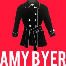 Teen Girls Textured Black  & White Belted Amy...