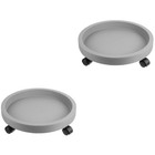 2 Pieces Blumentopfuntersetzer Mit Rollen Blumenkernwagen Blumenpot -Tablett