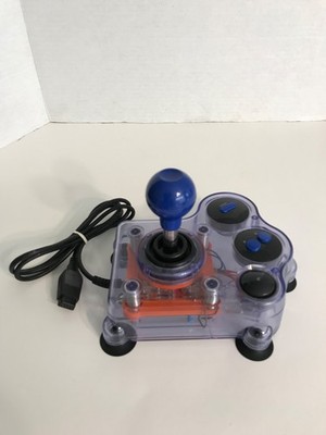 Vintage QJ SG MEGASTAR SV-433 SEGA 16 Bit Mega Drive Clear Joystick UNTESTED