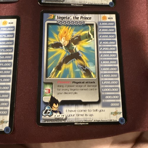 Vegeta Limited 1-3 + HT Cell Saga DBZ CCG Set di carte personalità Dragon Ball Z - Foto 5 di 10