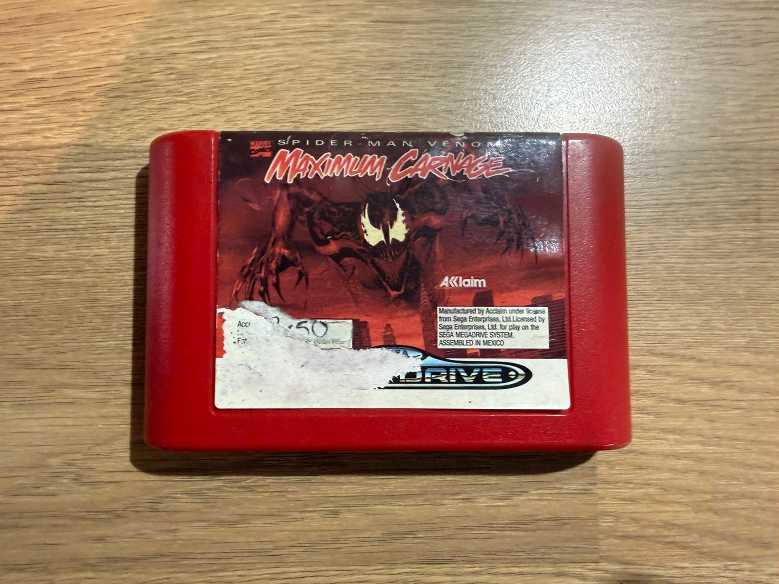 Maximum Carnage SpiderMan Venom Sega Megadrive - Cartucho rojo