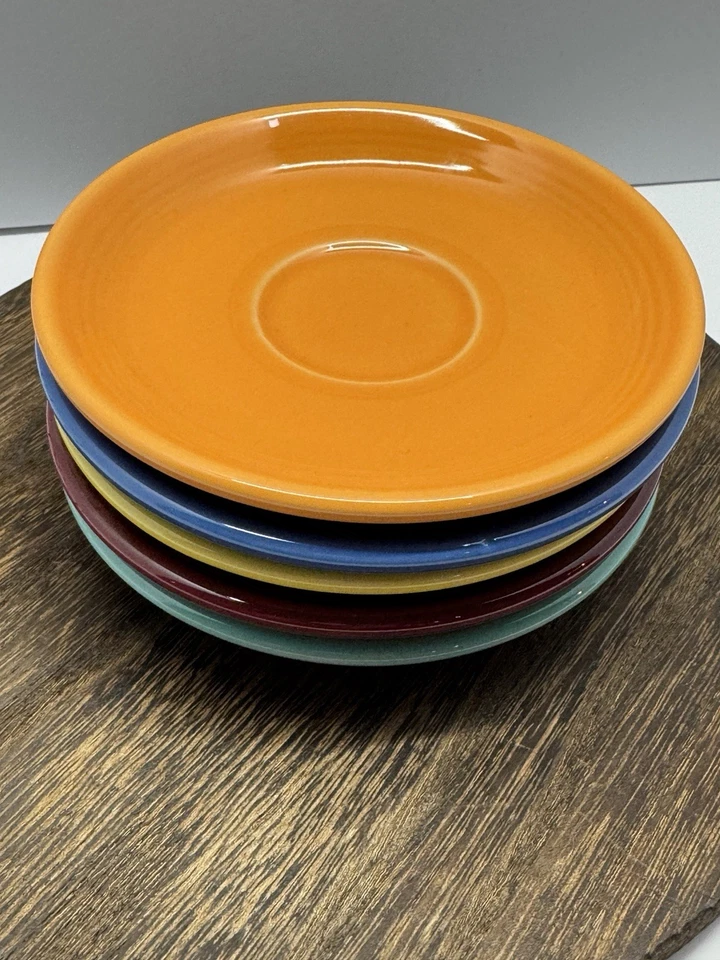 "Juego de platos de platillo Fiesta Homer Laughlin arco iris de 5-6"" platos" Foto 2 de 4