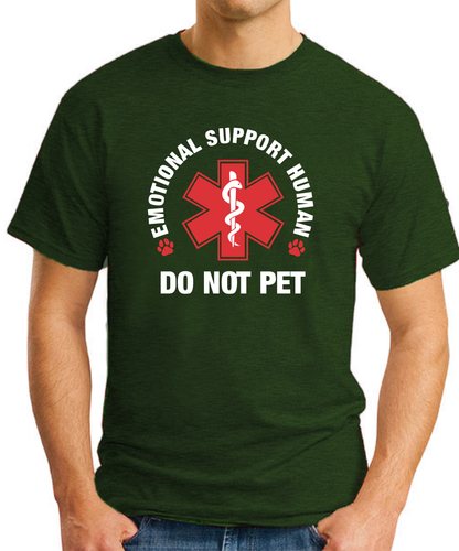 EMOTIONAL SUPPORT HUMAN T-SHIRT Funny Slogan Novelty Office Gag Joke Gift Top - Picture 17 of 23