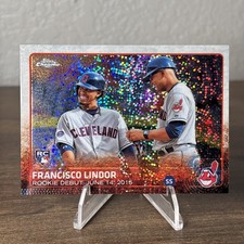 2015 Topps Chrome Francisco Lindor Rookie RC Speckle Refractor #US286 Indians
