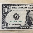 Trinary Fancy Serial Number $1 One Dollar Bill, A 93239329 K 1995 — photo 3