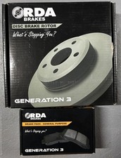 FIAT 500 FRONT RDA DISC BRAKE ROTORS & PADS FOR  0.9T 875CC SOLID 7/2010-ON