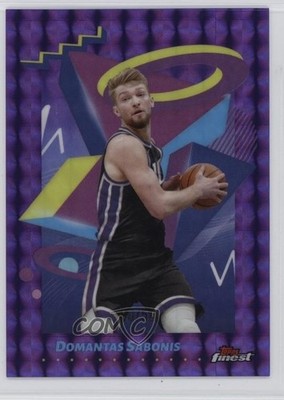 2024-25 Topps Finest Rare Purple Geometric Refractor 50/50 Domantas Sabonis 7ba