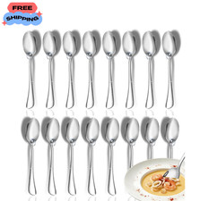 7.3in Dinner Spoon Set 12PCS Stainless Steel ...