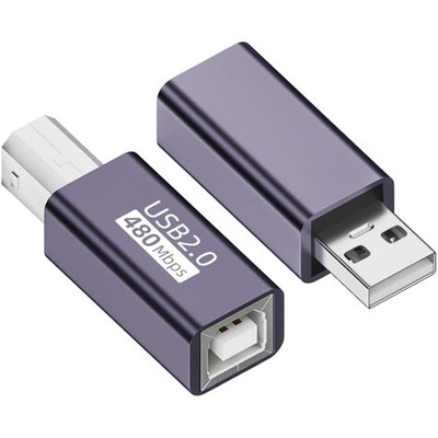 NFHK 2 Stück USB 2.0 B Typ Buchse auf Typ-A & Typ-B-Stecker Verlängerungsadap...
