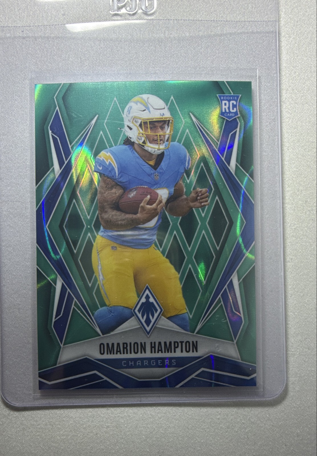 2025 Panini Phoenix - Rookies Omarion Hampton #192 Teal Lava /175 (RC)