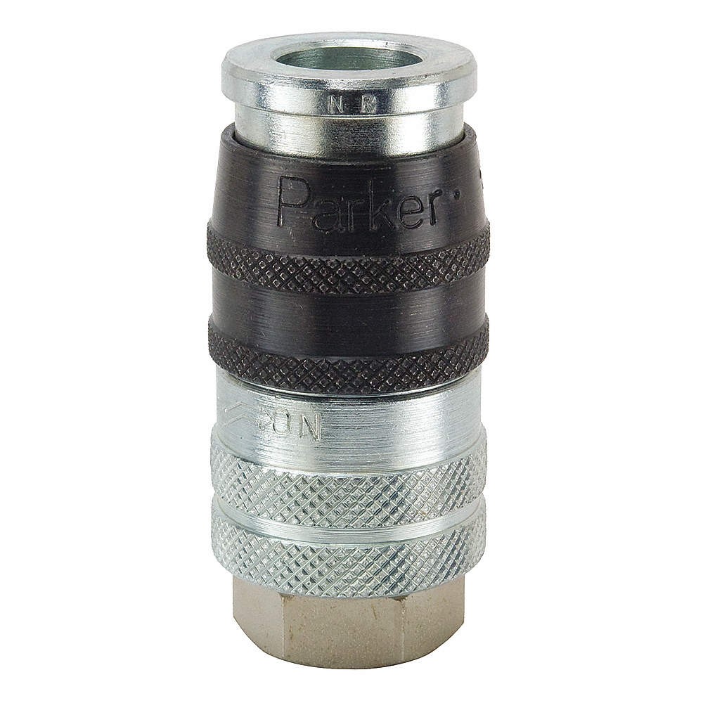 PARKER EZ-501-8FP Quick Connect,Socket,1/2" Body,1/2"-14 PK 4