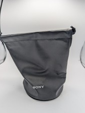 Sony Black Drawstring Soft Lens Pouch Case Bag for Camera Lens Storage 6.5" x 4"