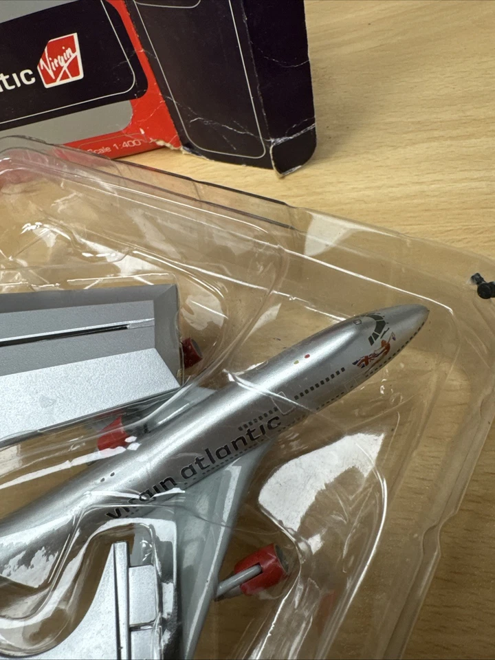 VIRGIN ATLANTIC BOEING 747-400 1/400 DAMA PENÉLOPE LIBREA ANTIGUA CON CAJA ORIGINAL Foto 3 de 4