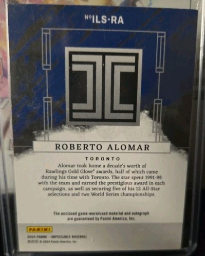 Parche de murciélago Panini 2024 impecable firmas de madera automático #ILS Roberto Alomar/25 - Imagen 6 de 6