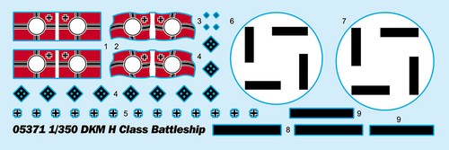 Trumpeter 05371 DKM H CLASS BATTLESHIP 1:350 Kit di modellismo - Imagen 3 de 10