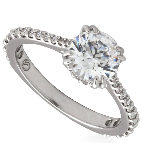 Swarovski Constella Stilla Round Cut Cocktail Ring, Size 52