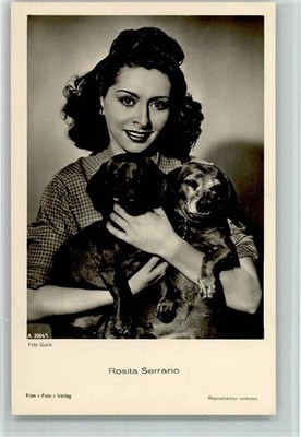10500925 - A 3584-1 Rosita Serrano mit einem Dackel AK Filmverlag Filmfoto
