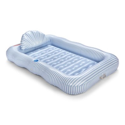 Inflatable Pool Lounger Float 72 x48 XL Blue Stripe Tanning FUNBOY 72x48 Luxury