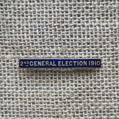 Vintage Primrose League 1910 General Election Emaille Bar Badge W.O. Lewis Birm.