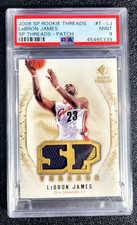 2008 PSA 9 MINT LEBRON JAMES SP ROOKIE THREADS PATCH S190