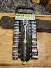 Pittsburgh 61954 3/8" Drive 21pc HI-VIZ SAE/Metric Socket Set