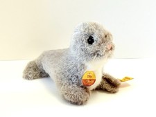 Steiff Olly Gray Seal 1473/09 6 Vintage Plush Western Germany with Tags