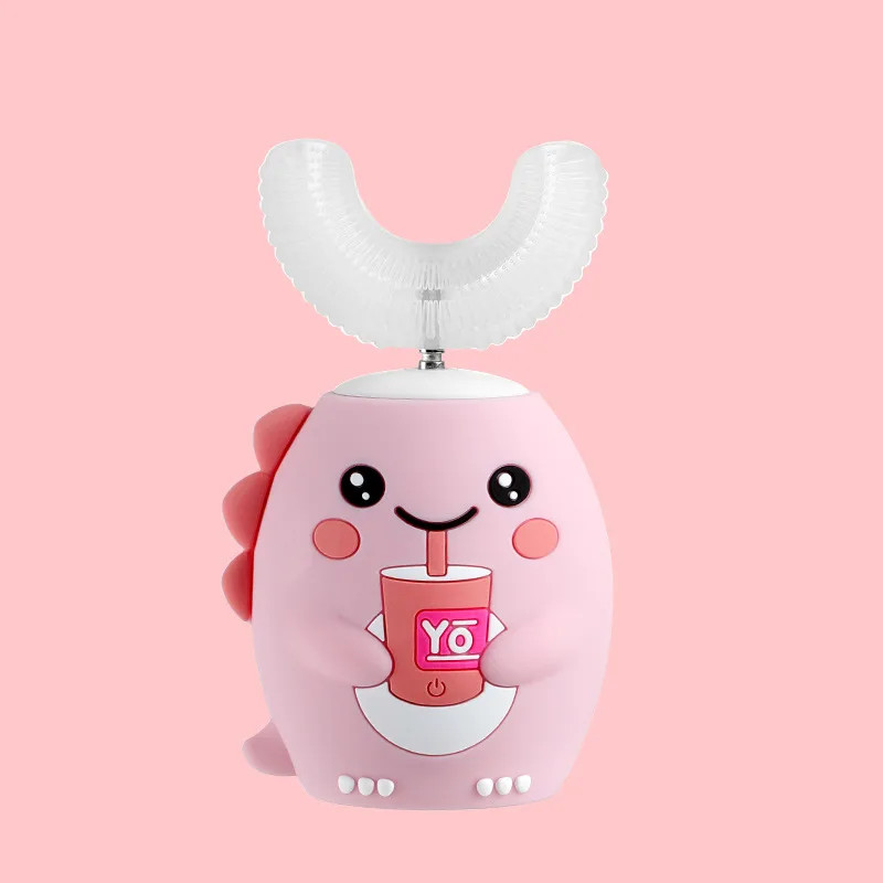 Rechargeable U-Shape Kids Toothbrush Sonic 360&deg; W/ Cartoon 