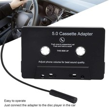 Car Bluetooth 5.0 Tape Cassette Audio Aux Adapter with Microphone 6H Music Time
