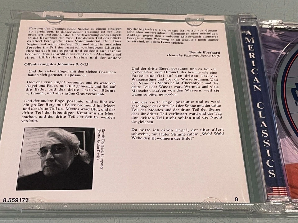 Dennis Eberhard - Piano Concerto "Shadow of The Swan" - CD Album 2004 Naxos NEW Foto 4 de 4