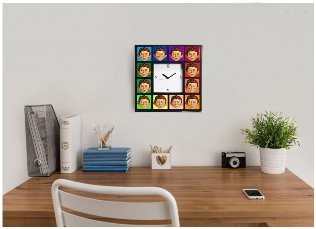 Alfred E. Neuman Mad Magazine Big Square color wheel Clock | eBay