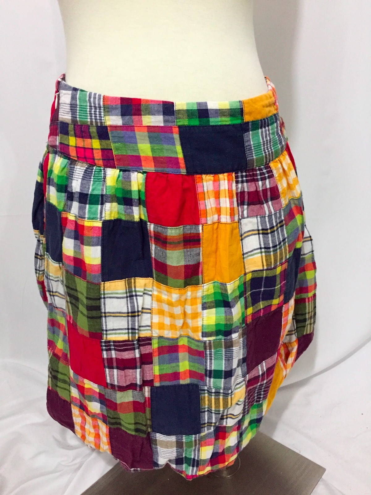 American Eagle Colorful Madras Patchwork Aline Sk… - image 1