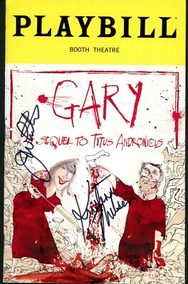 Gary: A Sequel to Titus Andronicus Cast Signed Playbill