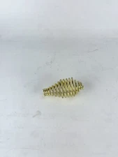 Small 1/4" Coal Stove Brass Finish Coil Handle End Leisure Line / Reading