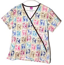 Women's Poly/Cotton Tinkerbell Scrub Top by Disney in Size Small